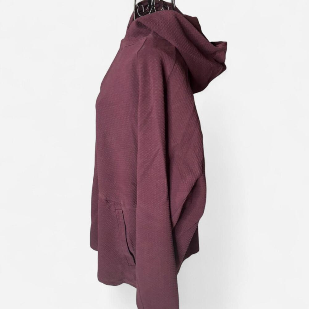 Lululemon At Ease Hoodie Deep Artifact Burgundy Textured Knit Pullover Size XXL - Picture 2 of 5